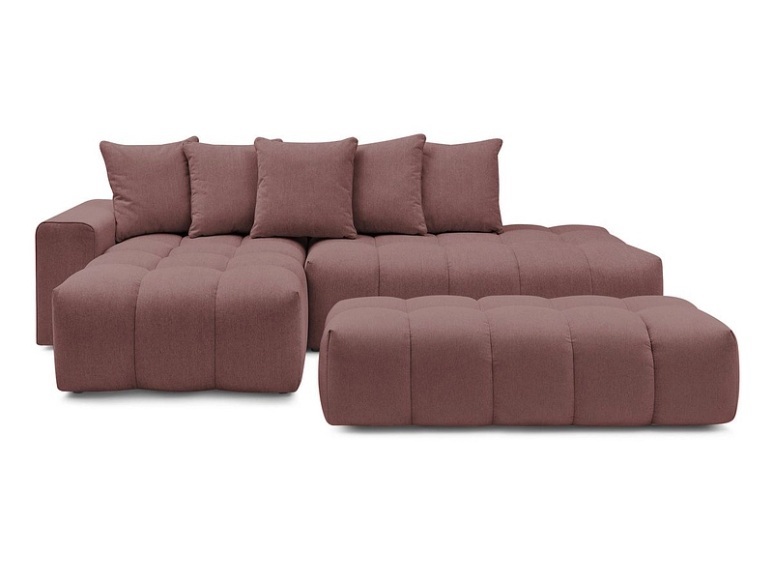 Ecksofa BOBOCHIC MONT-BLANC Stoff chiniert rosa