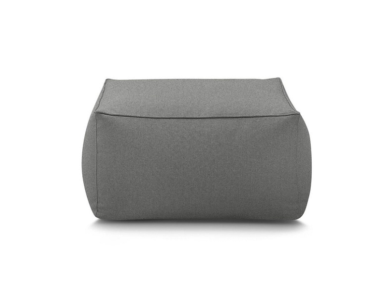 Gartenhocker RIVIERA 80x80x42cm stoff dunkelgrau