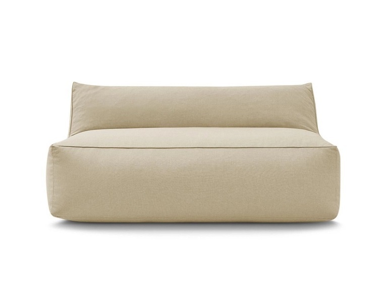 Sessel mit Schlaffunktion 2 Plätze RIVIERA Stoff beige