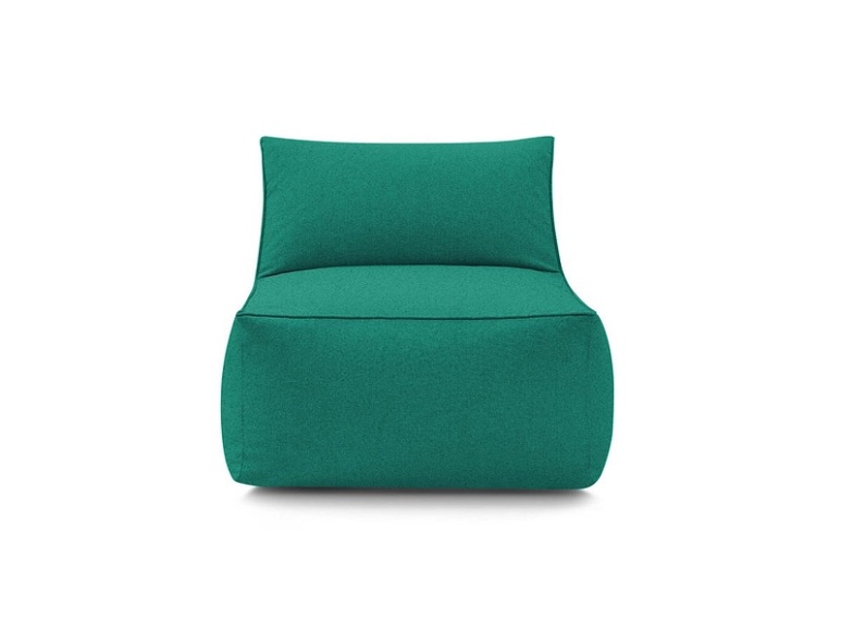 Sessel mit Schlaffunktion 1 Platz RIVIERA Stoff hellblau