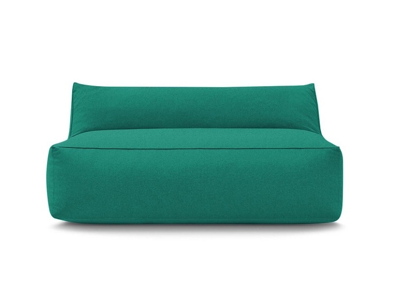 Sessel mit Schlaffunktion 2 Plätze RIVIERA Stoff hellblau