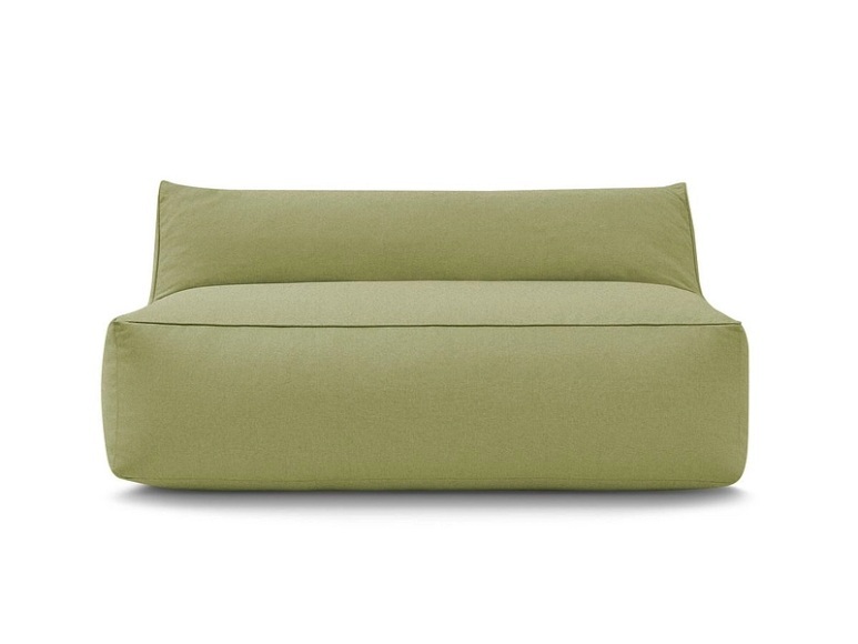 Sessel mit Schlaffunktion 2 Plätze RIVIERA Stoff grün