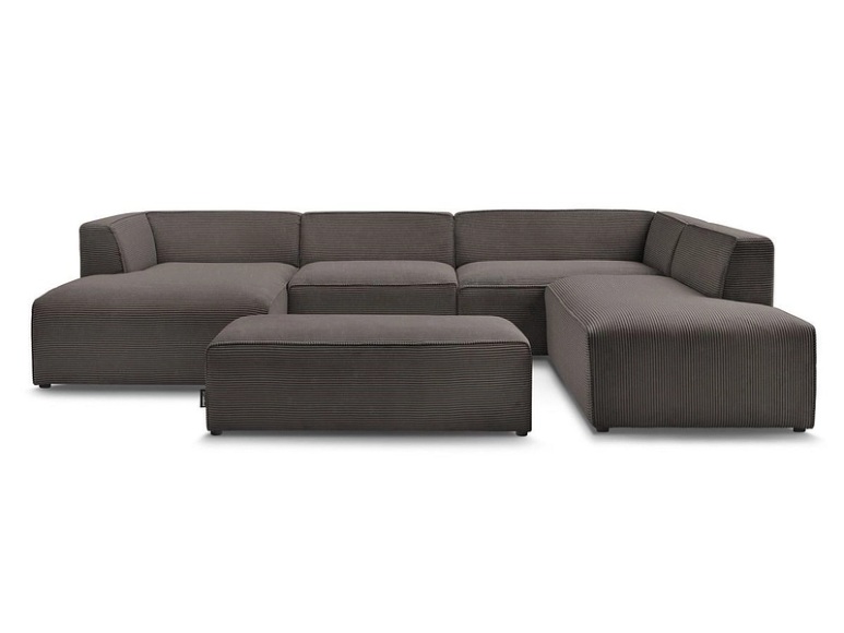 Wohnlandschaft BOBOCHIC MEGEVE Cord-Stoff rotbraun