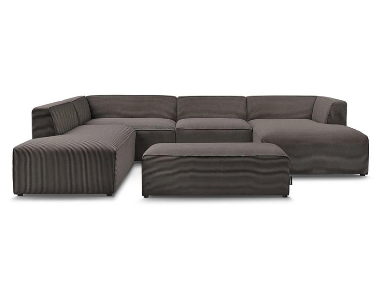 Wohnlandschaft BOBOCHIC MEGEVE Cord-Stoff rotbraun