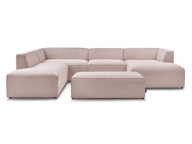 Wohnlandschaft BOBOCHIC MEGEVE Cord-Stoff rosa