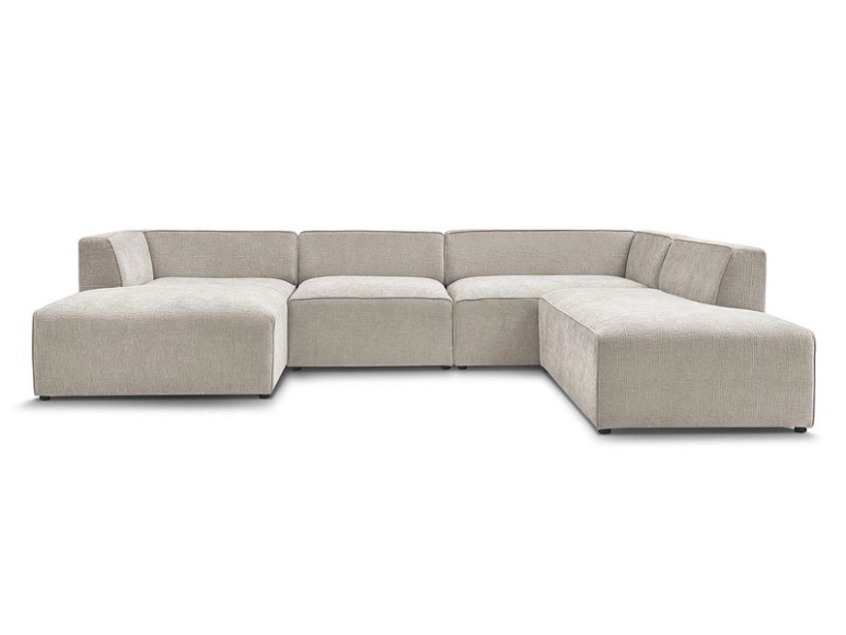 Wohnlandschaft BOBOCHIC MEGEVE Stoff mit Textur beige