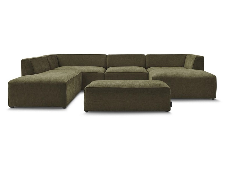 Wohnlandschaft BOBOCHIC MEGEVE Stoff mit Textur grün
