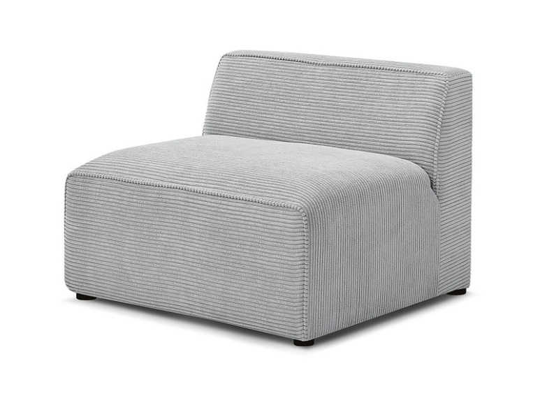 Modulare Sessel für Sofa BOBOCHIC MEGEVE Cord-Stoff hellgrau