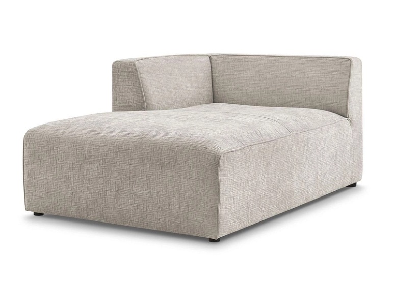 Récamière BOBOCHIC MEGEVE Stoff mit Textur beige