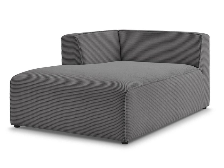 Récamière BOBOCHIC MEGEVE Cord-Stoff dunkelgrau