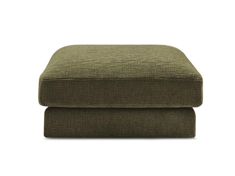 Hocker LEONARD 86x86x43cm stoff mit textur grün