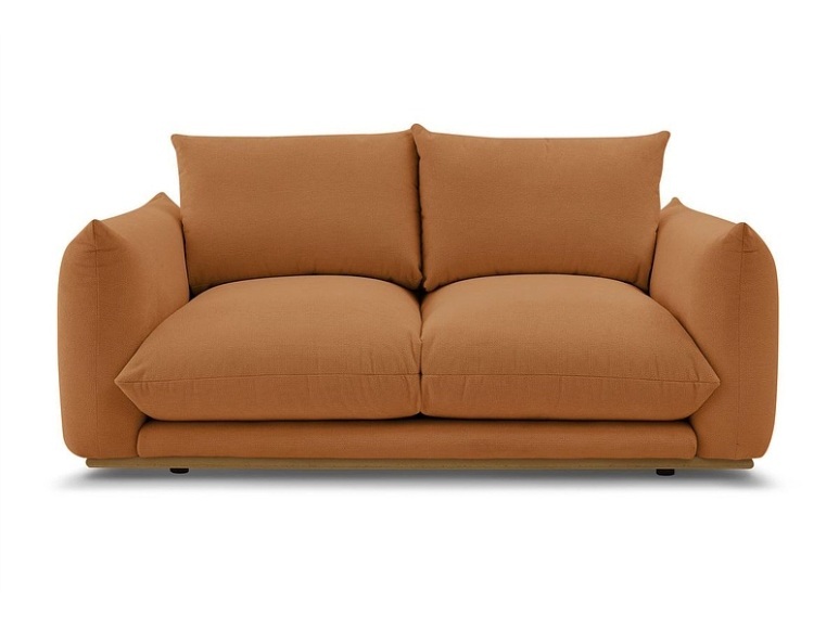 2er Sofa BOBOCHIC ERNEST Stoff orange