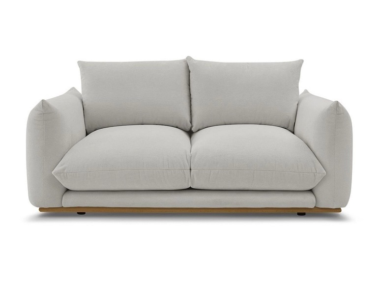 2er Sofa BOBOCHIC ERNEST Stoff hellgrau