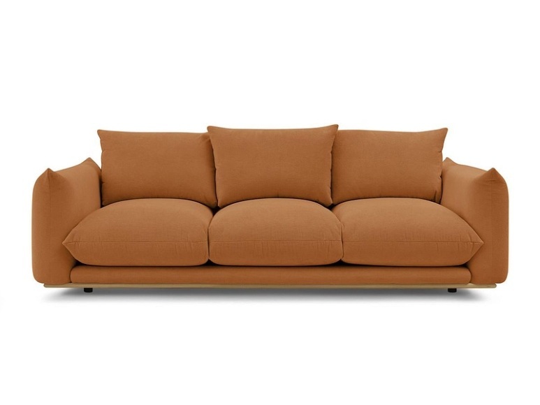 2er Sofa BOBOCHIC ERNEST Stoff orange
