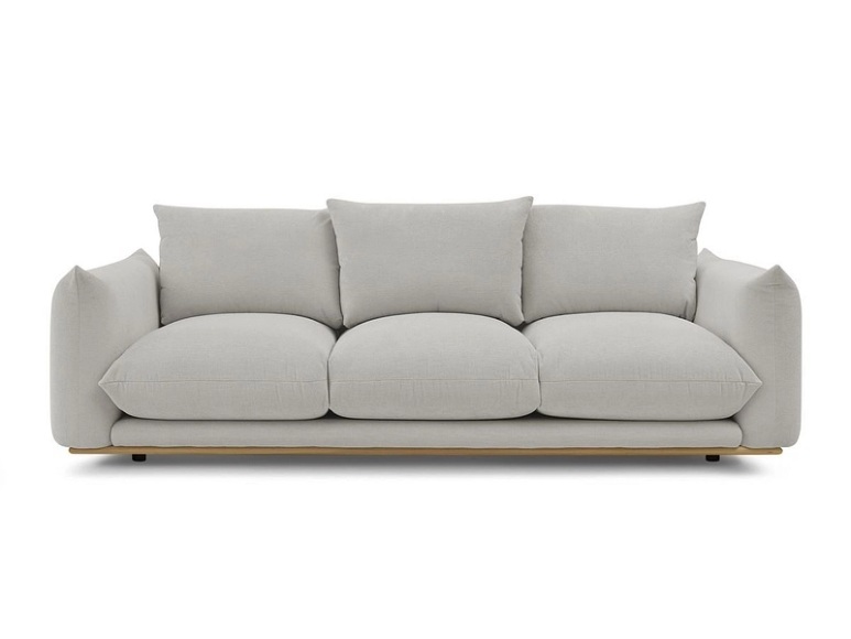 2er Sofa BOBOCHIC ERNEST Stoff hellgrau