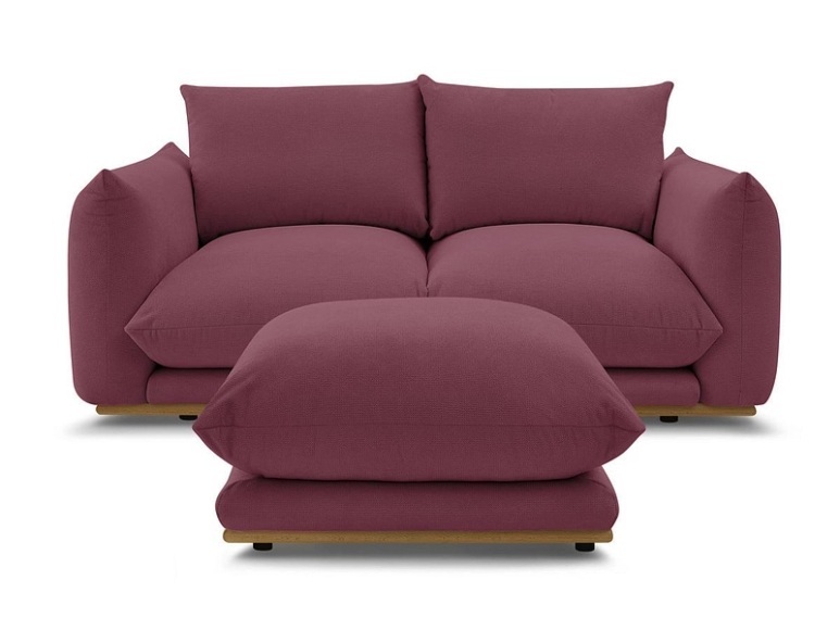 2er Sofa BOBOCHIC ERNEST Stoff rot
