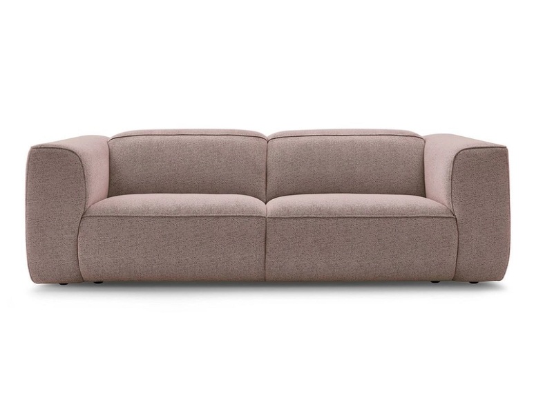 3er Sofa BOBOCHIC WILLIAM Stoff chiniert rosa