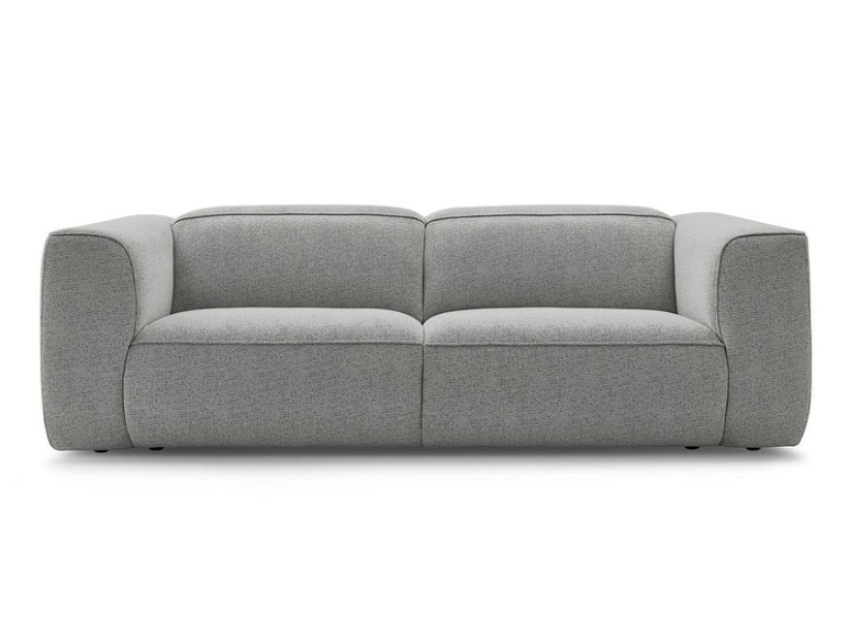 3er Sofa BOBOCHIC WILLIAM Stoff chiniert hellgrau