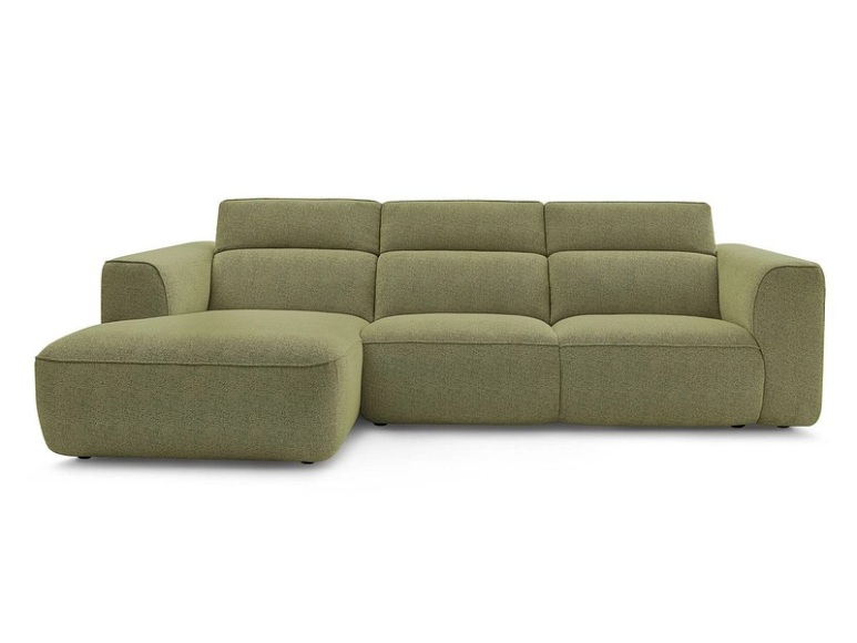 Ecksofa BOBOCHIC WILLIAM Stoff chiniert grün