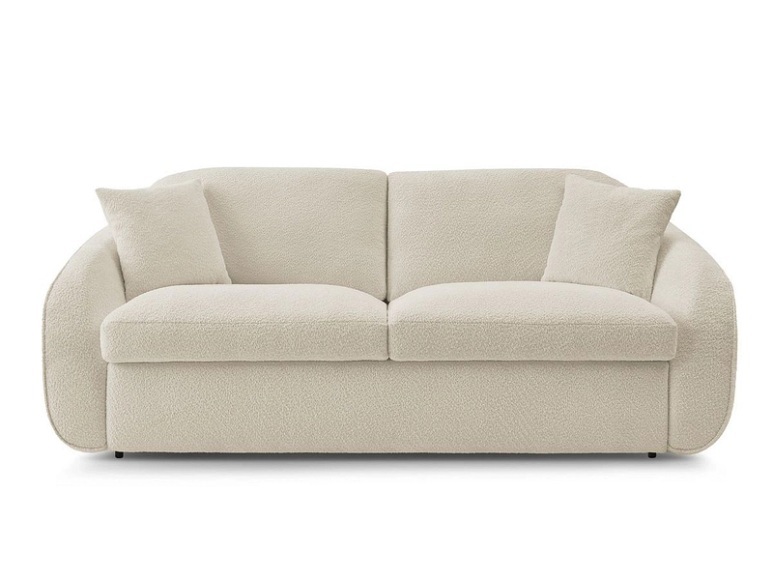 3er Sofa BOBOCHIC CEZANNE Boucle-Stoff beige