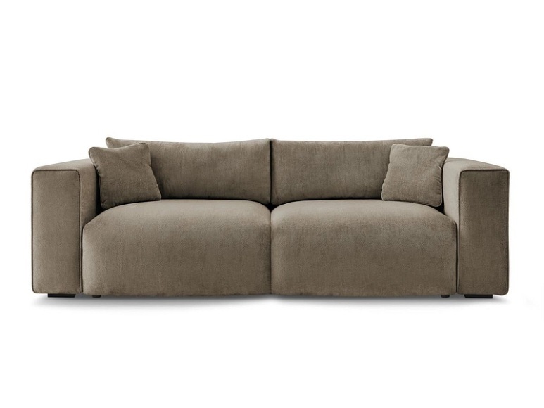 3er Sofa BOBOCHIC EZECHIEL Stoff taupe