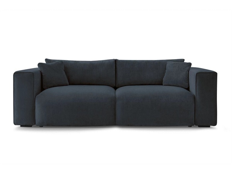 3er Sofa BOBOCHIC EZECHIEL Stoff dunkelblau