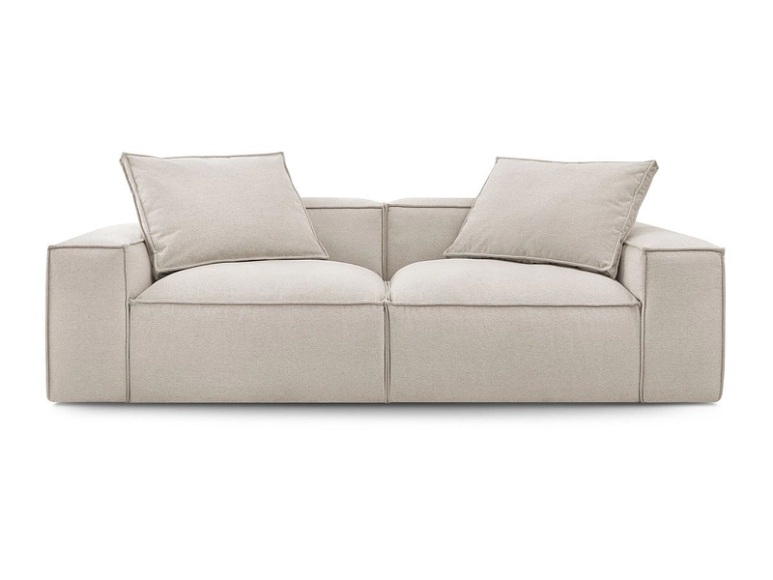 3er Sofa BOBOCHIC BOHEME Stoff chiniert beige