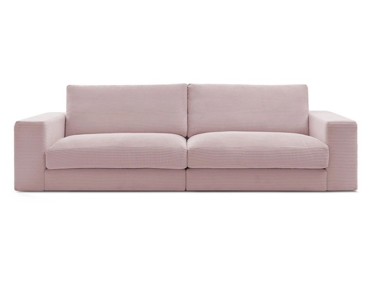 3er Sofa BOBOCHIC LEONARD Stoff mit Textur violett