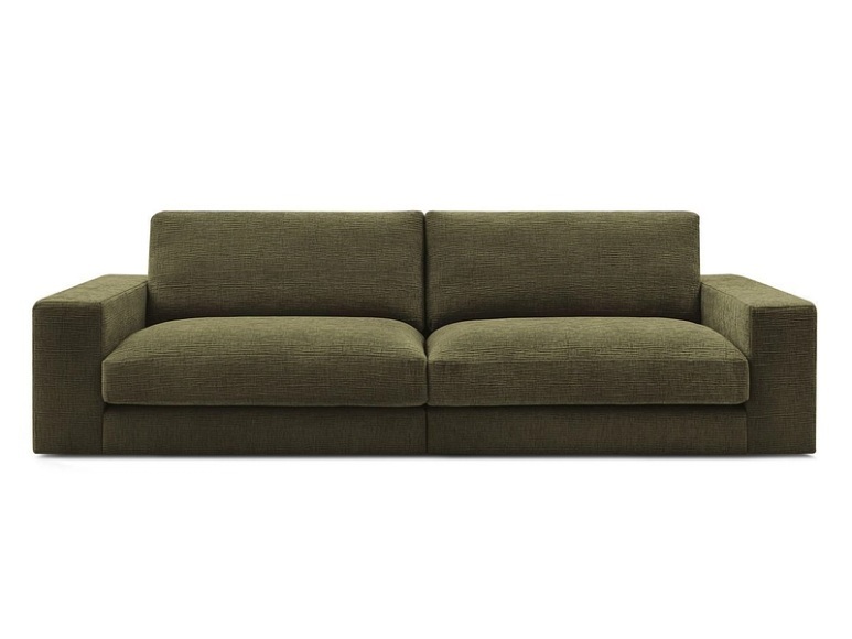 3er Sofa BOBOCHIC LEONARD Stoff mit Textur grün