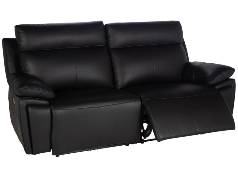 3er Sofa EDER Echtleder schwarz