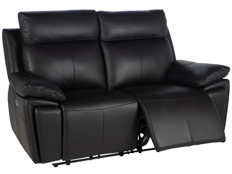 2er Sofa EDER Echtleder schwarz