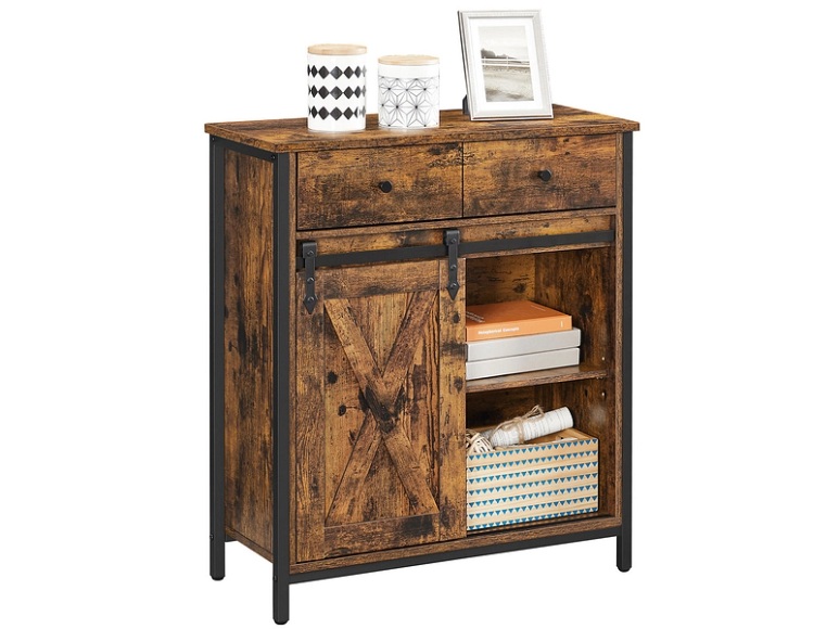 Kommode RUSTIK 1 Tür 70x30x80cm braun