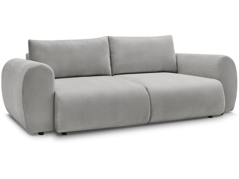 3er Sofa BOBOCHIC LUCIEN Stoff hellgrau