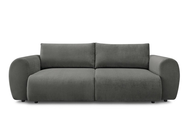 3er Sofa BOBOCHIC LUCIEN Stoff dunkelgrau