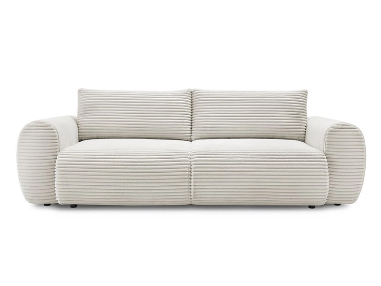 3er Sofa BOBOCHIC LUCIEN Cord-Stoff beige