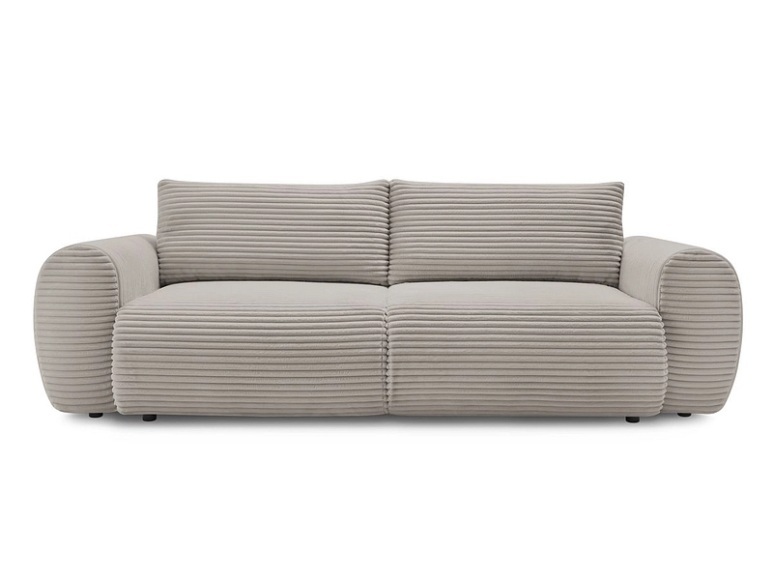 3er Sofa BOBOCHIC LUCIEN Cord-Stoff taupe