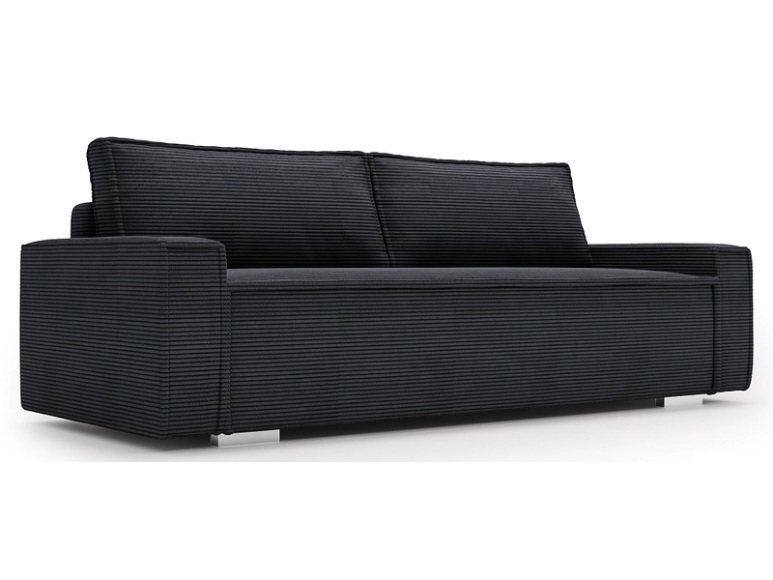 Bettsofa MELS Cord-Stoff dunkelgrau