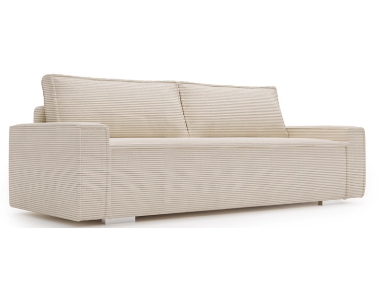 Bettsofa MELS Cord-Stoff beige
