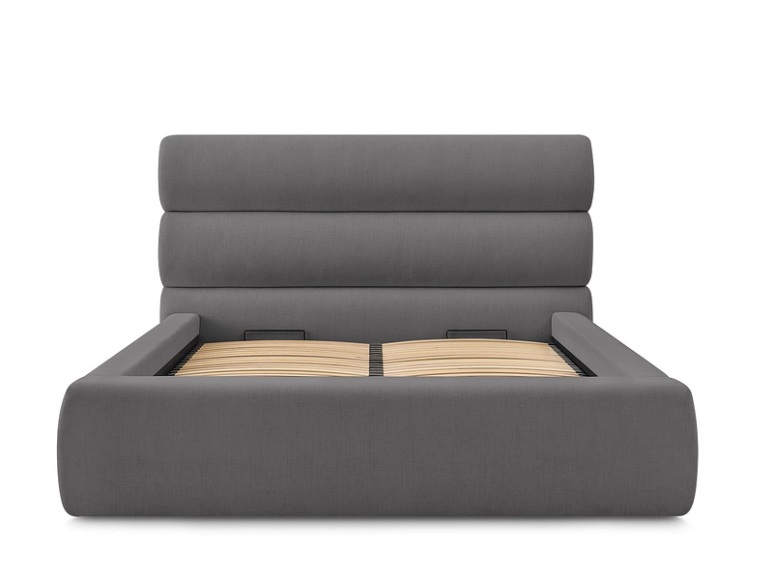 Bettkasten BOBOCHIC JAGNA 160x200cm dunkelgrau