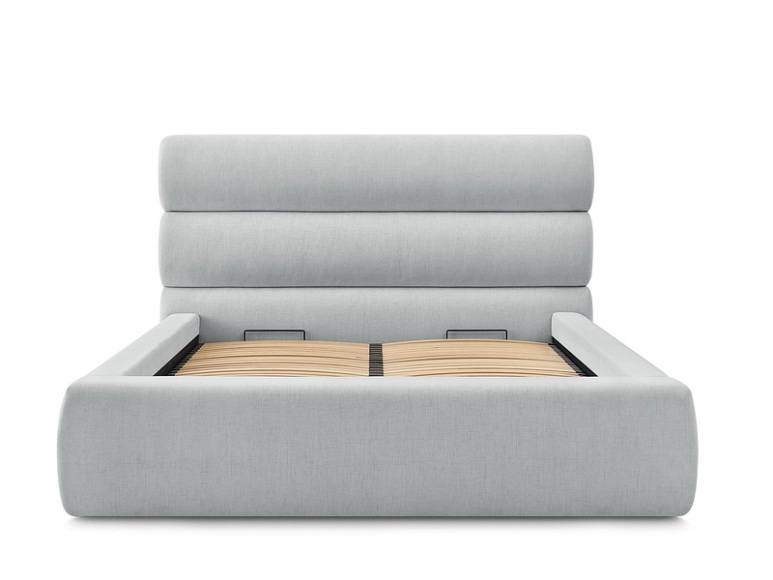 Bettkasten BOBOCHIC JAGNA 180x200cm hellgrau