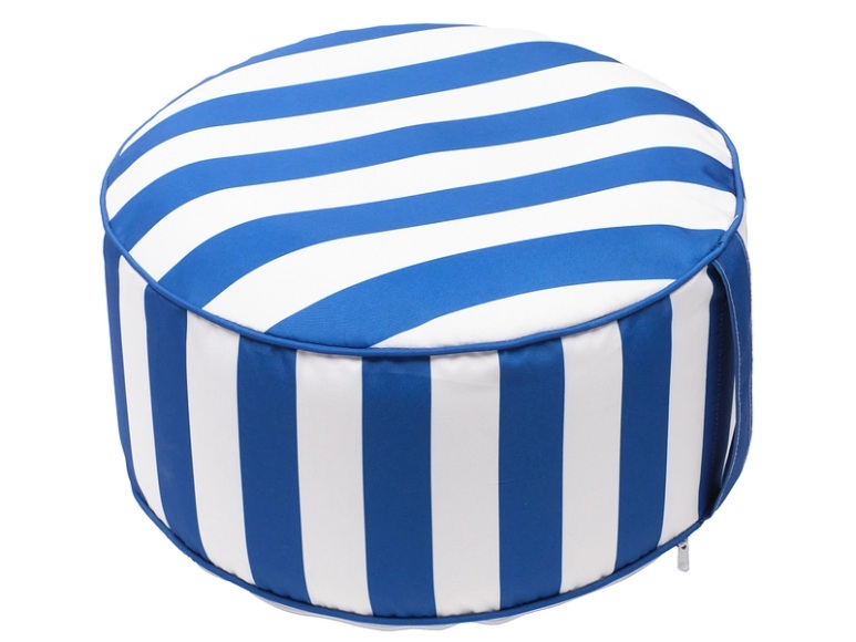 Gartenhocker STRIPES 22x23x25cm polyester blau