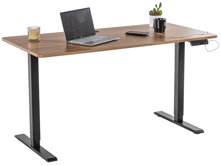 Elektrischer Schreibtisch OXFORD 70x140x73cm nussbaum