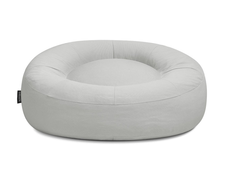 Gartenhocker BOBOCHIC ELOANE Stoff Hellgrau