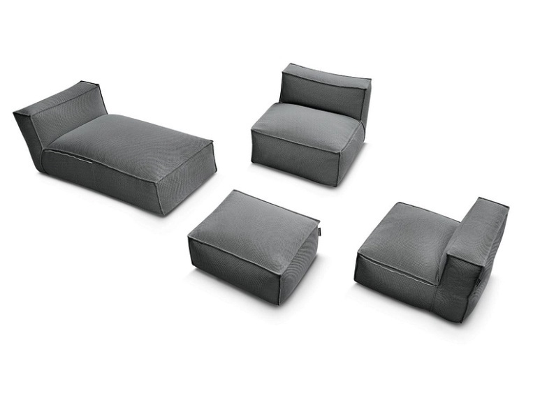 Garten-Set BOBOCHIC BIARRITZ Stoff chiniert schwarz
