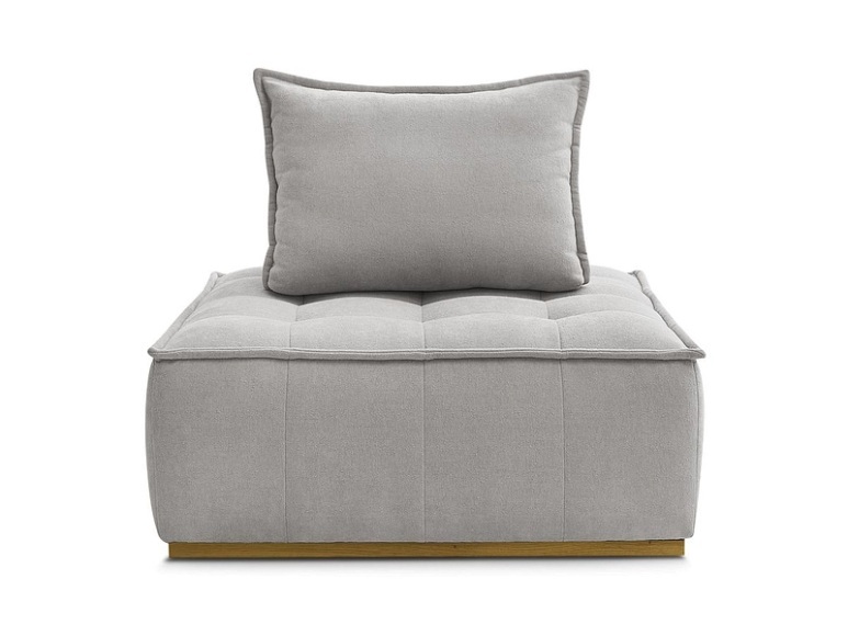 Modulare Sessel für Sofa BOBOCHIC ELISA Stoff mit Textur hellgrau