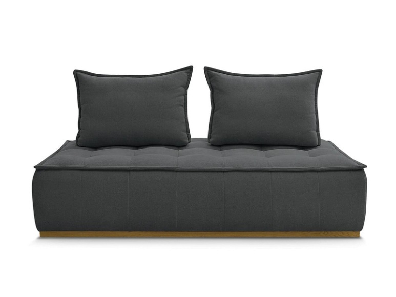 Modulare Sessel für Sofa BOBOCHIC ELISA Stoff mit Textur dunkelgrau