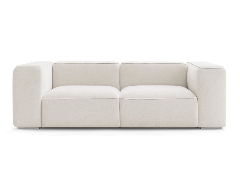 2er Sofa BOBOCHIC ZEPHYR Stoff mit Textur weiss
