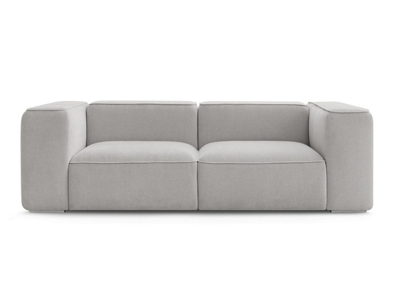 2er Sofa BOBOCHIC ZEPHYR Stoff mit Textur hellgrau