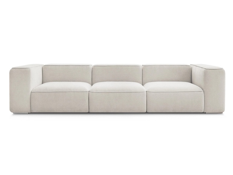 3er Sofa BOBOCHIC ZEPHYR Stoff mit Textur beige