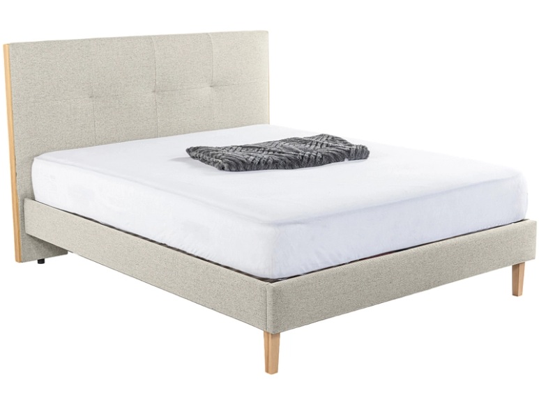 Bett AMANDA 160x200cm stoff beige